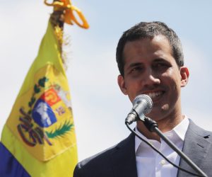 epa07339319 President of the Venezuelan National Assembly Juan Guaido delivers a speech during a protest march against Nicolas Maduro's Government, in Caracas, Venezuela, 02 February 2019. Maduro and his opponent National Assembly leader Juan Guaido have called on their supporters to take to the streets as international pressure increased on Maduro to resign. Guiado had declared himself interim president of Venezuela on 23 January and promised to guide the country toward new election as he consider last May's election not valid.  EPA/Miguel Gutierrez