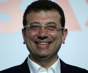 epa07478165 Candidate of main oppositional Republican People's Party (CHP) for Istanbul mayor Ekrem Imamoglu speaks during a press conference in Istanbul, Turkey, 01 April 2019. The Supreme Election Board (YSK) chairman made a statement on 01 April on Turkey's Ekrem Imamoglu leading by nearly 28,000 votes after the local election.
Some 57 million of people voted in local elections in Turkey's capital and the country's overall 81 provinces.  EPA/ERDEM SAHIN