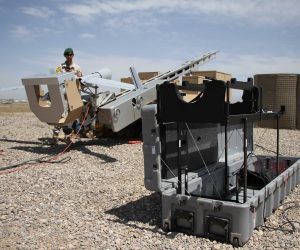 epa07609843 A genral view of  NATO's drone training to the Afghan soldiers to launch it for operational purposes, in Herat, Afghanistan, 29 May 2019. according to media reports, the NATO agreement was reached with the Afghan President, Ashraf Ghani, on NATO’s continued sponsorship and support of the Afghan army through to 2024 as a minimum.  EPA/JALIL REZAYEE