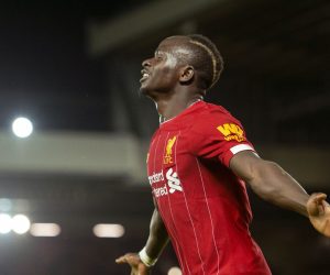 epa08099027 Liverpool's Sadio Mane celebrates after scoring the second goal making the score 2-0 during the English Premier League soccer match between Liverpool and Sheffield United at Anfield, Liverpool, Britain, 02 January 2020.  EPA/PETER POWELL EDITORIAL USE ONLY. No use with unauthorized audio, video, data, fixture lists, club/league logos or 'live' services. Online in-match use limited to 120 images, no video emulation. No use in betting, games or single club/league/player publications