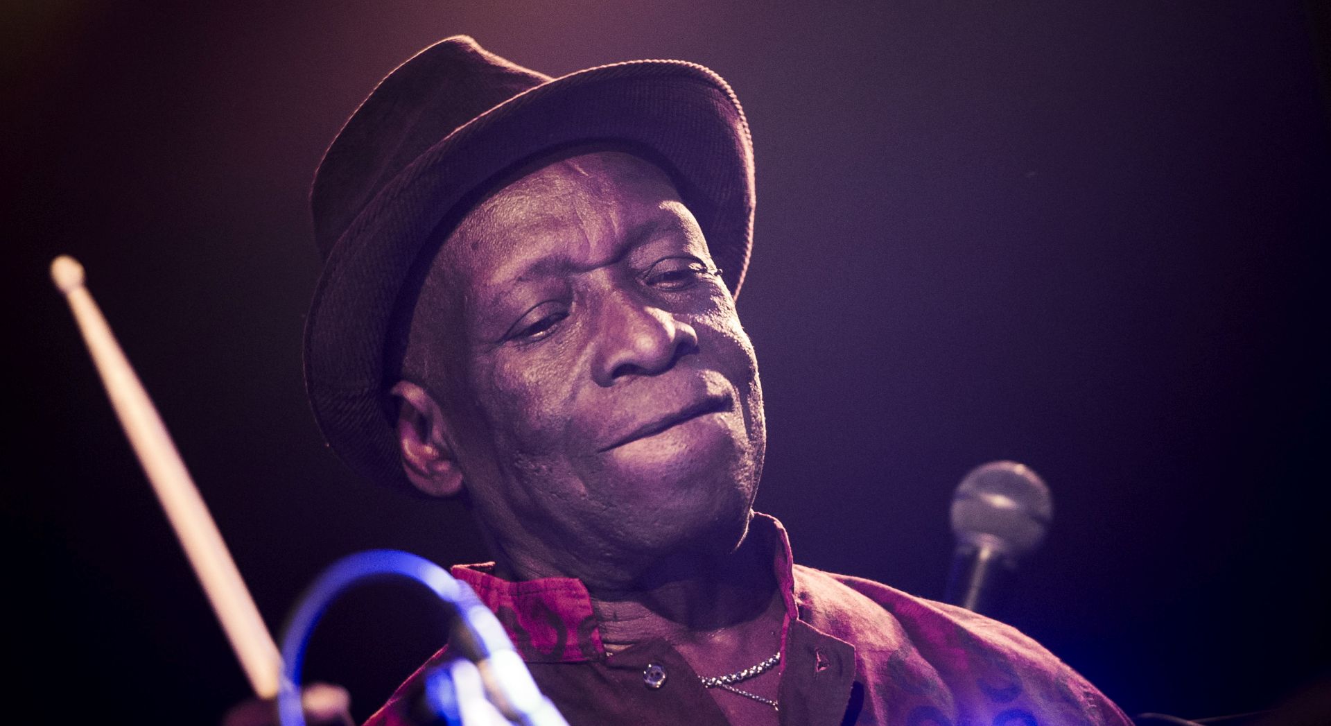 epa08394849 (FILE) - Nigerian drummer, composer and songwriter Tony Allen performs on stage at the Salzhaus in Winterthur, Switzerland, 22 May 2015 (reissued 01 May 2020). Afrobeat pioneer Tony Allen died in Paris, France on 30 April 2020, his manager announced. The cause of the death has not been confirmed. Tony Allen was 79.  EPA/ENNIO LEANZA