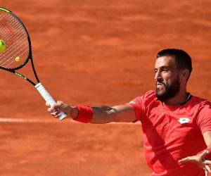 13.06.2020., Teniski centar Novak, Beograd, Srbija - Damir Dzumhur tijekom meca protiv Dominica Thiema na teniskom turniru Adria Tour. Photo: Srdjan Ilic/PIXSELL