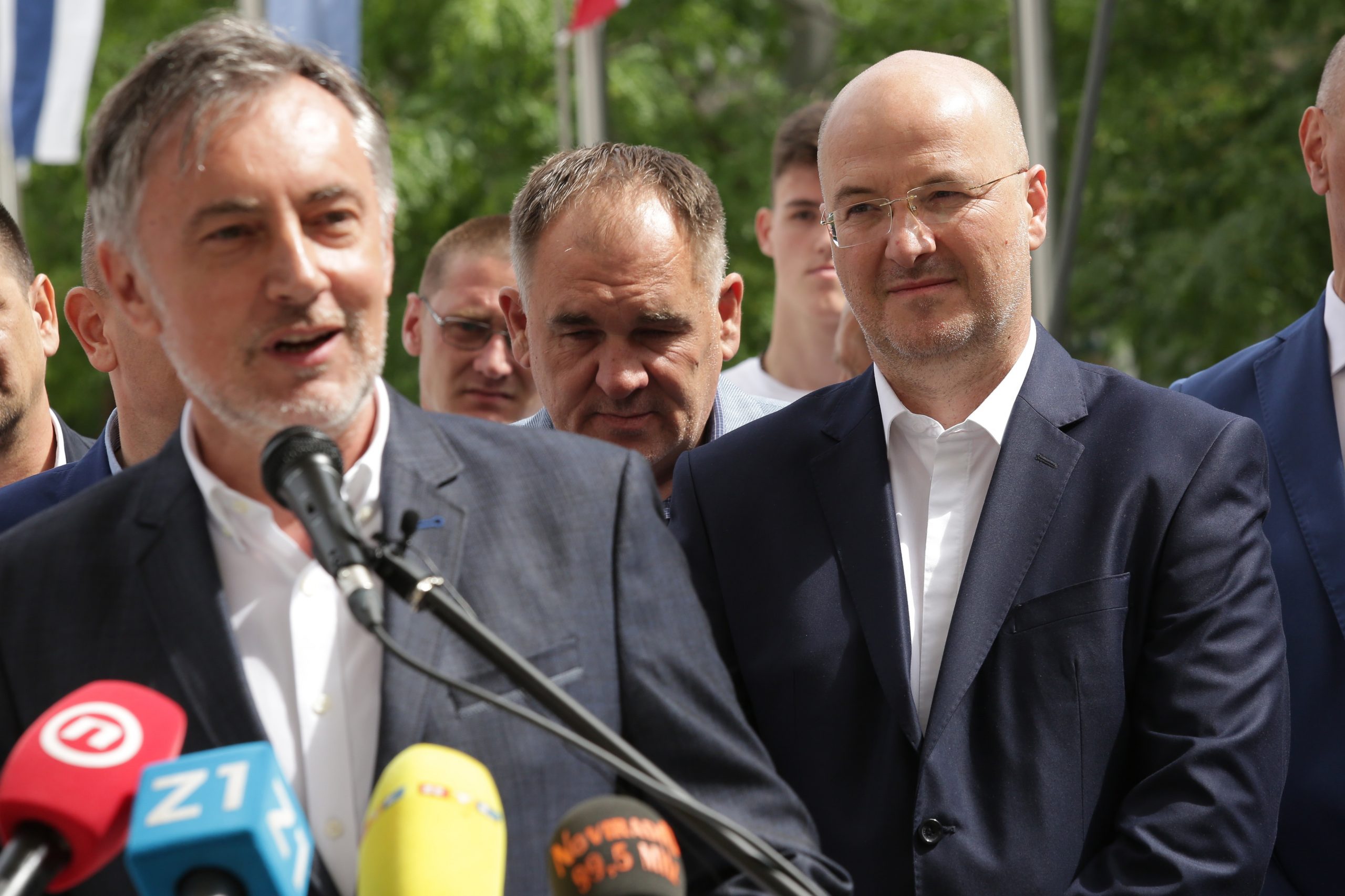 20.06.2020., Osijek - Predsjednik Domovinskog pokreta Miroslav Skoro u Osijeku predstavio je listu kandidata Domovinskog pokreta za IV. izbornu jedinicu. Photo: Dubravka Petric/PIXSELL