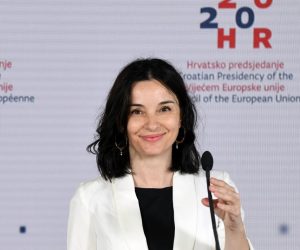 29.06.2020., Zagreb - Konferencija za medije uoci video konferencije ministara poljoprivrede i ribarstva EU. Na konferenciji za medije su govorila je ministrica poljoprivrede HR Marija Vuckovic. Photo: Josip Regovic/PIXSELL/EU2020HR