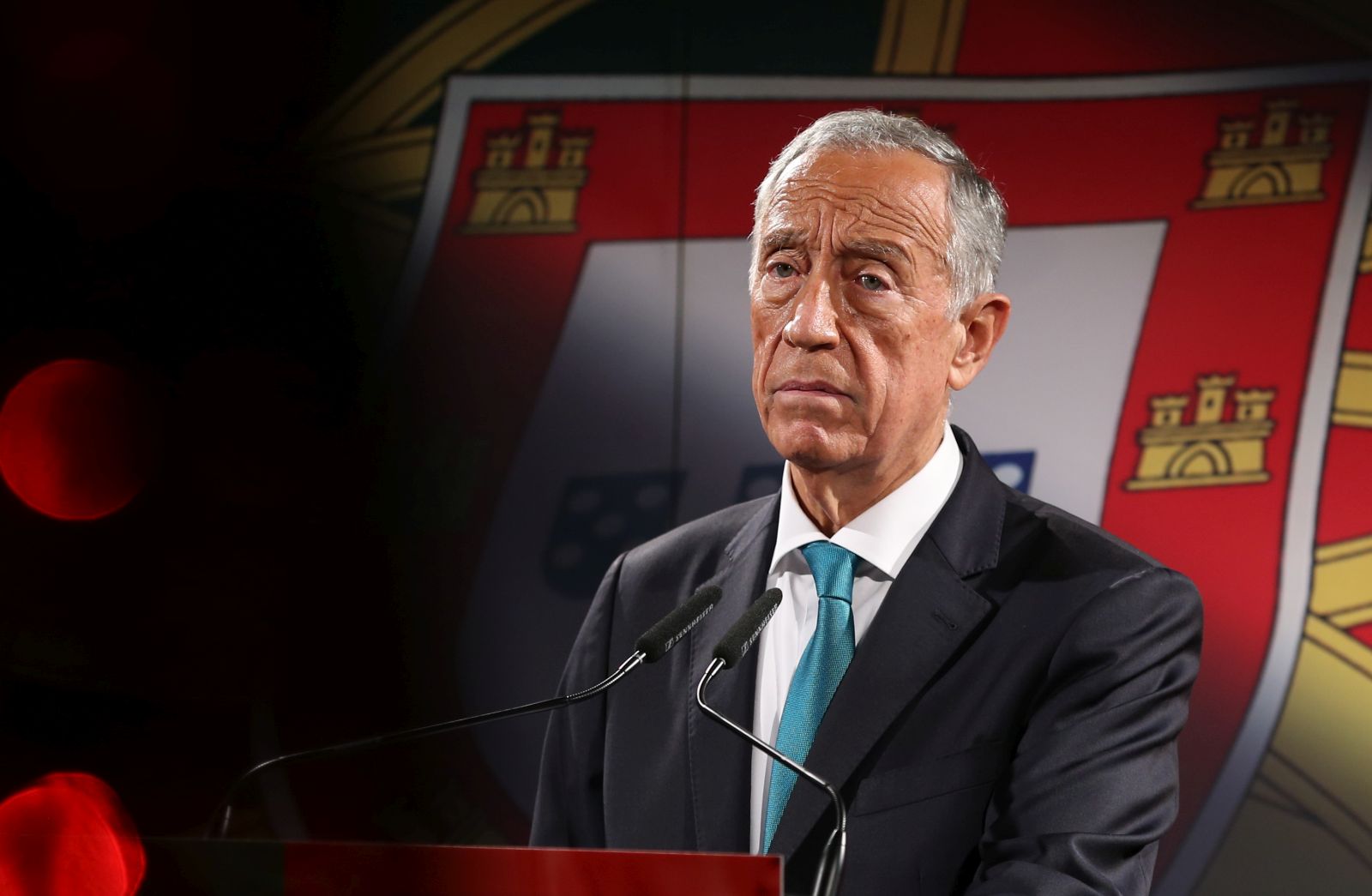 epa08932242 (FILE) - Portugal's President Marcelo Rebelo de Sousa, during the announcement of his decision to  run again for Portugal's Head of State in the elections of 24 January 2021, in Lisbon, Portugal, 07 December 2020 (reissued 12 January 2021). According to media reports, president of Portugal Marcelo Rebelo de Sousa tested positive for COVID-19.  EPA/MANUEL DE ALMEIDA / POOL