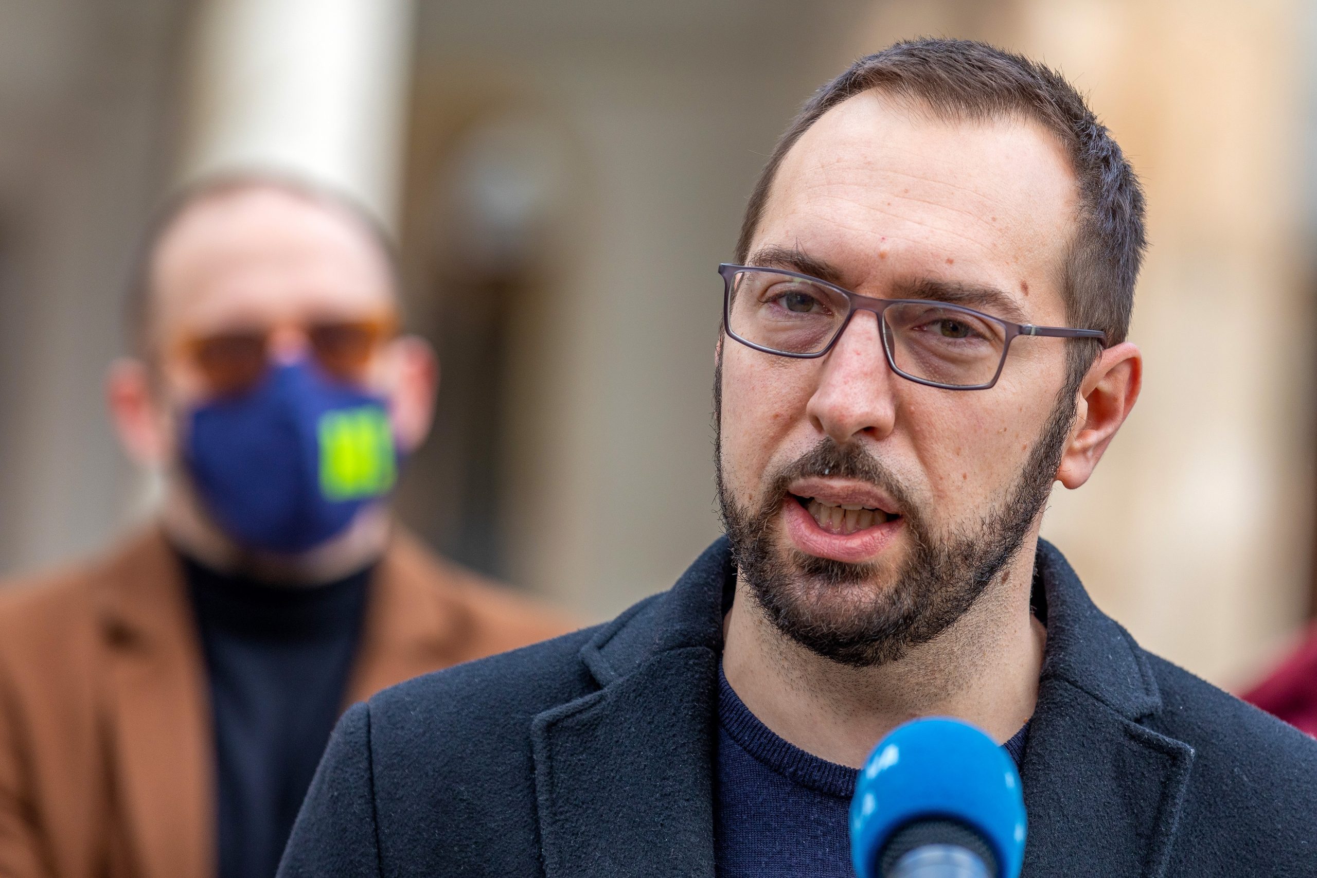 14.01.2021., Pula - Na Forumu je odrzana konferencija za medije povodom osnivanja politicke platforme Mozemo! Pula. Saborski zastupnik Tomislav Tomasevic Photo: Srecko Niketic/PIXSELL