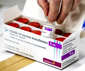 epa09074881 (FILE) - A vial of AstraZeneca's Covid-19 vaccine stored in Movianto in Oss, The Netherlands, 12 February 2021 (reissued 14 March 2021). The Dutch health ministry on 14 March 2021 said it was suspending the AstraZeneca vaccine rollout, just days after pressing ahead with its use.  EPA/Remko de Waal