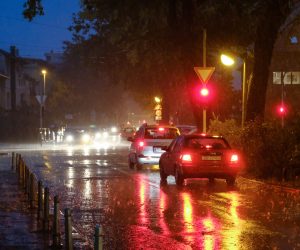 23.09.2019., Zagreb - Kisa koja je u Zagrebu pala na prvi dan jeseni ponegdje je prouzrocila poteskoce u prometu. 
Photo: Tomislav Miletic/PIXSELL