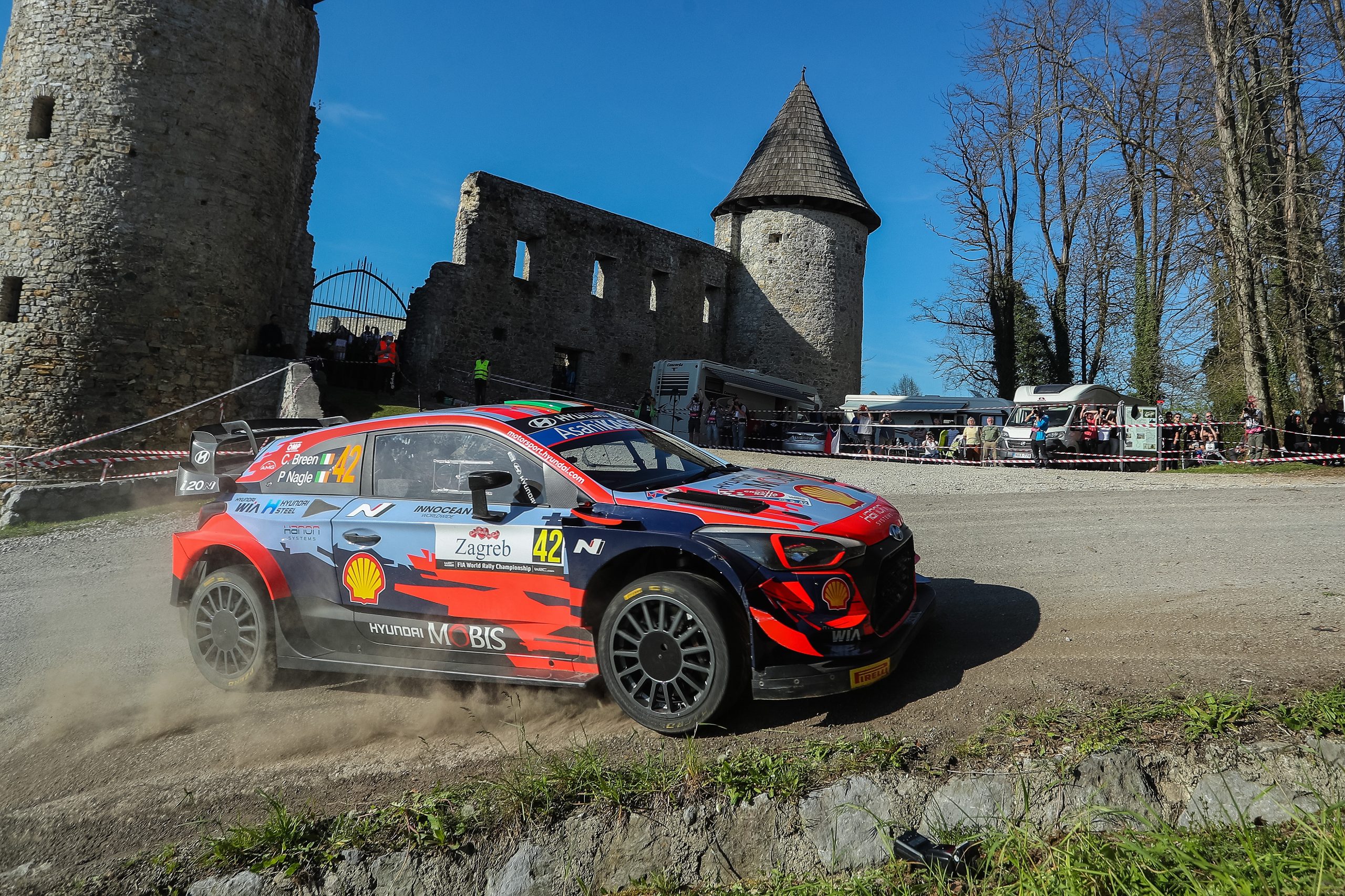 24.04.2021., Novigrad na Dobri - Drugi dan WRC Croatia Rally 2021, SS16 od Vinskog Vrha do Duge Rese. HYUNDAI SHELL MOBIS WORLD RALLY TEAM, Craig BREEN i Paul NAGLE. 
Photo: Luka Stanzl/PIXSELL