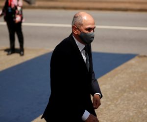 EU leaders meet to pledge commitment to social issues in post-pandemic world Slovenia's Prime Minister Janez Jansa arrives for an EU summit at the Alfandega do Porto Congress Center in Porto, Portugal May 7, 2021. Francisco Seco/Pool via REUTERS POOL