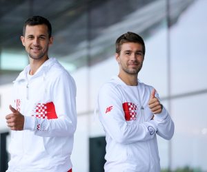 19.07.2021., Zagreb - Odlazak hrvatskih olimpijaca u Tokio sa Zracne luke dr Franjo Tudjman. Mate Pavic i Nikola Mektic. Photo: Emica Elvedji/PIXSELL