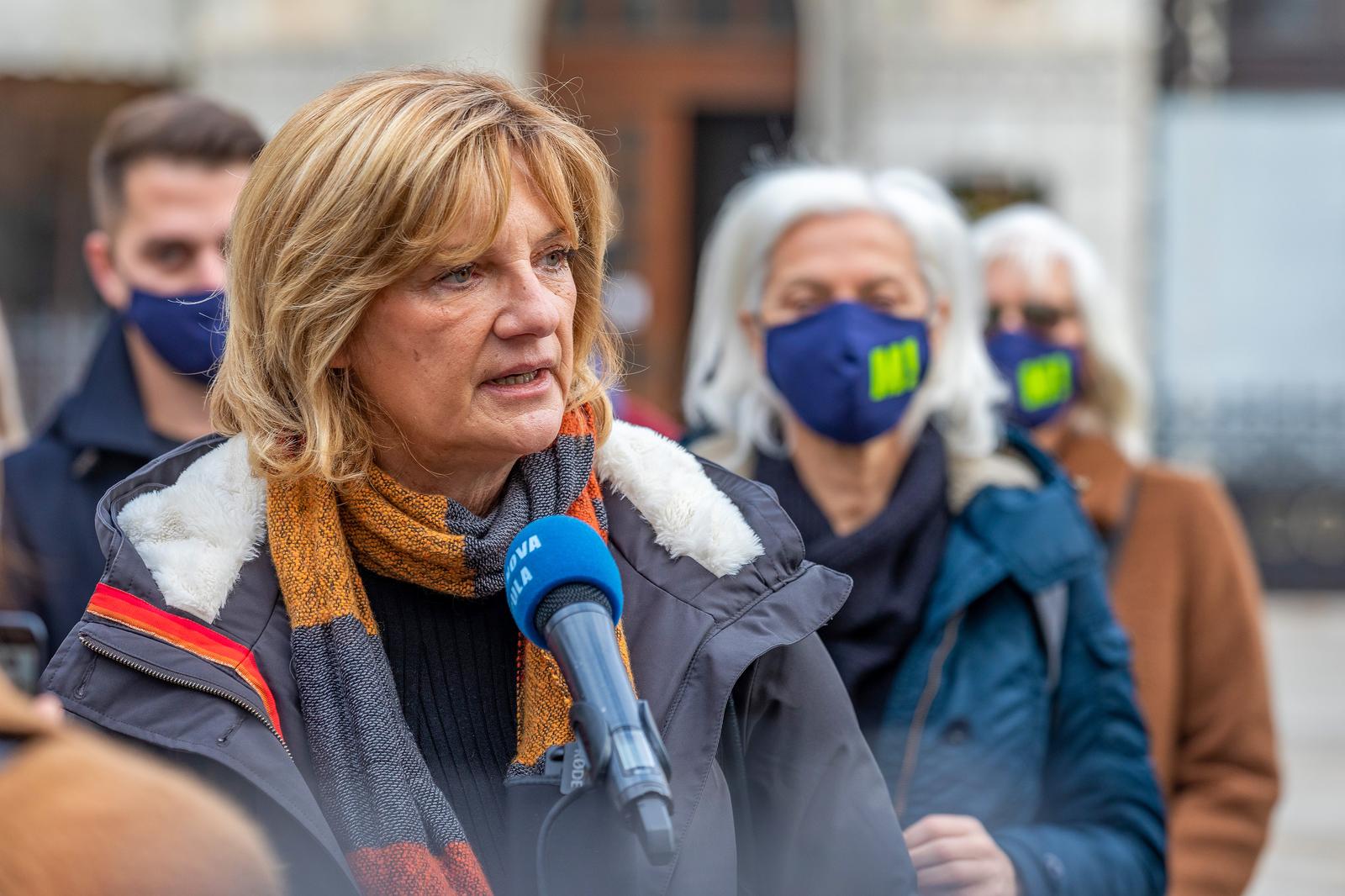 14.01.2021., Pula - Na Forumu je odrzana konferencija za medije povodom osnivanja politicke platforme Mozemo! Pula. Koviljka Askic Photo: Srecko Niketic/PIXSELL