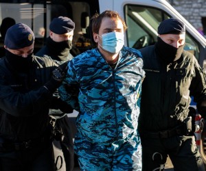 08.02.2022., Rijeka - Privodenje Romana Brnada zbog ubojstva starije zene u caffe baru Pin u centru Rijeke. Photo: Nel Pavletic/PIXSELL