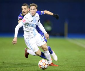 30.01.2022., stadion Maksimir, Zagreb - Hrvatski Telekom Prva liga, 21. kolo, GNK Dinamo - HNK Rijeka. Filip Braut, Arijan Ademi Photo: Matija Habljak/PIXSELL