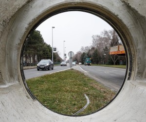 27.02.2022., Zagreb - Zbog izvodjenja radova izgradnje kanala odvodnje, Ulica kneza Branimira na dijelu od Heinzelove ulice do Ulice Donje Svetice, u vremenskom razdoblju od subote 26. 02. 2022. godine od 07,00 sati do ponedjeljka 28. 02. 2022. godine do 04,00 sata, bit ce zatvorena za sav promet.  Photo: Tomislav Miletic/PIXSELL