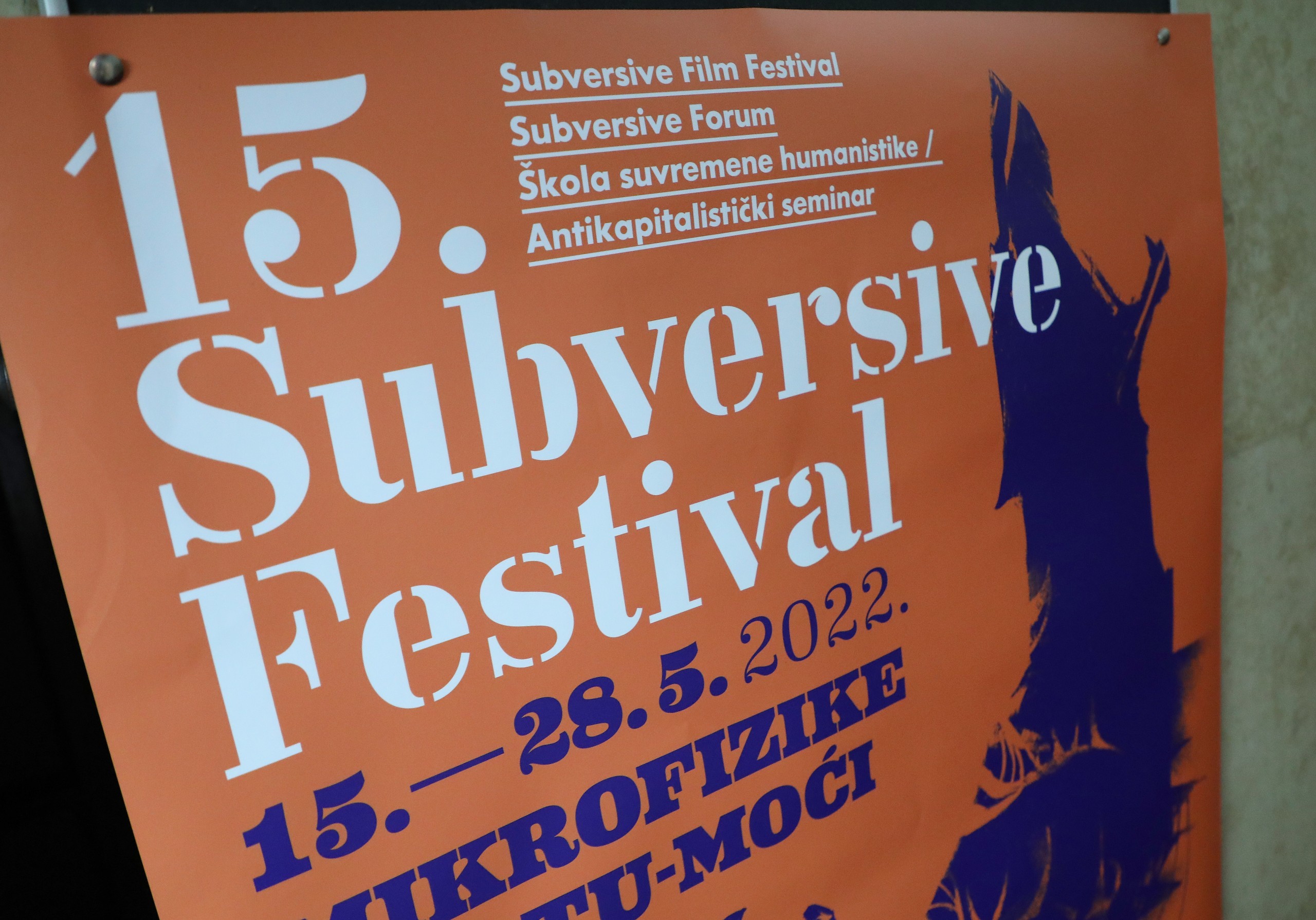 Zagreb, 15.05.2022. -Kino Tuškanac, otvorenje 15. Subversive Film Festivala, koji će se održati od 15. do 22. svibnja.
foto HINA/ Admir BULJUBAŠIĆ/ abu