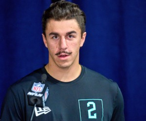 INDIANAPOLIS, IN - MARCH 05: Oklahoma kicker Gabe Brkic answers questions from the media during the NFL, American Football Herren, USA Scouting Combine on March 5, 2022, at the Indiana Convention Center in Indianapolis, IN. Photo by Robin Alam/Icon Sportswire NFL: MAR 05 Scouting Combine Icon164220305121