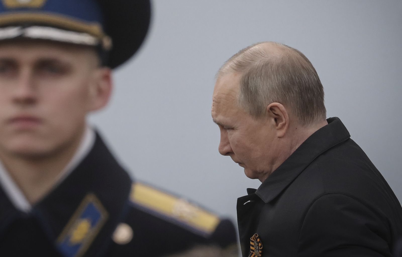 epaselect epa09991206 (FILE) - Russian President Vladimir Putin enters the Red Square to attend the Victory Day military parade in Moscow, Russia, 09 May 2022 (reissued 03 June 2022). 04 June 2022 marks 100 days since on 24 February 2022 Russian troops invaded Ukrainian territory in what the Russian president declared a "Special Military Operation", starting an armed conflict that has provoked destruction and a humanitarian crisis. According to the UNHCR, more than 6.8 million refugees have fled Ukraine, and a further 7.7 million people have been displaced internally within Ukraine since. The Russian invasion was met by Western countries with heavy economic sanctions against Russian companies and individuals, as well as weaponry deliveries and financial support to Ukraine.  EPA/MAXIM SHIPENKOV  ATTENTION: This Image is part of a PHOTO SET *** Local Caption *** 57665895