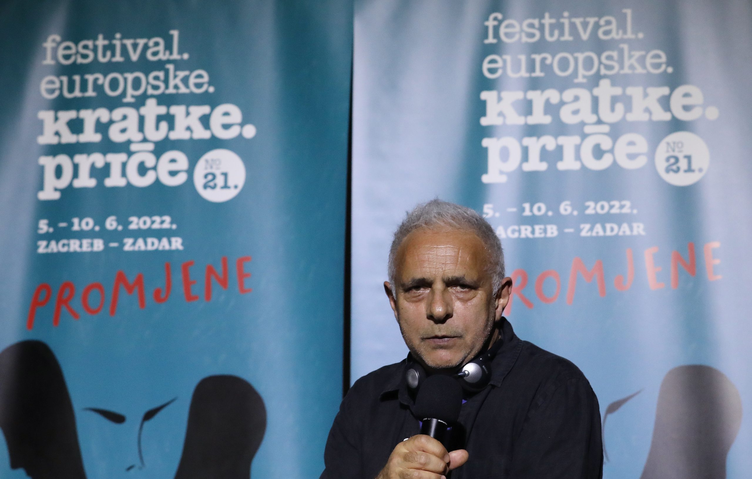 Zagreb, 05.06.2022. - Otvorenje 21. Festivala europske kratke prièe i razgovor s britanskim piscem Hanifom Kureishijem. Na fotografiji Hanif Kureishi. foto HINA/ Lana SLIVAR DOMINIÆ/ lsd