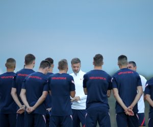 30.08.2021., Velika Gorica, Hrvatska - Trening hrvatske nogometne reprezentacije U21 na gradskom stadionu Velika Gorica. Izbornik Igor Biscan.rPhoto: Igor Kralj/PIXSELL