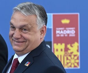 epa10040261 Hungarian Prime Minister, Viktor Orban, arrives to attend the first day of the NATO Summit at IFEMA Convention Center, in Madrid, Spain, 29 June 2022. Some 40 world leaders are to attend the summit, running from 29 to 30 June, focused on the ongoing Russian invasion of Ukraine. Spain hosts the event to mark the 40th anniversary of its accession to NATO.  EPA/Fernando Villar