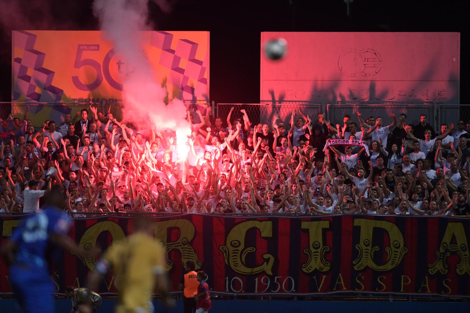 30.07.2022., stadion Varteks, Varazdin - 3. kolo SuperSport Hrvatske nogometne lige, NK Varazdin - HNK Hajduk.  Torcida  Photo: Igor Soban/PIXSELL