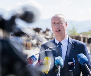 30.08.2022., Split - Gradonacelnik Grada Splita Ivica Puljak odrzao je konferenciju za medije u povodu pocetka pripreme gradskog projekta Kopilica.

 Photo: Miroslav Lelas/PIXSELL