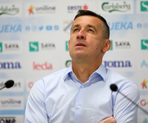 31.07.2022., Rijeka - 3. kolo SuperSport Hrvatske nogometne lige, HNK Rijeka - HNK Gorica. Konferencija za novinare trenera Rijeke Dragana Tadica nakon utakmice.  Photo: Goran Kovacic/PIXSELL