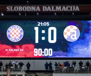 20.04.2022., stadion Poljud, Split - Hrvatski Telekom Prva liga, 09. kolo, HNK Hajduk - GNK Dinamo. Photo: Milan Sabic/PIXSELL