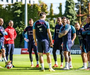 23.09.2022., Zagreb - Trening hrvatske nogometne reprezentacije na terenu Hitrec Kacian. Bruno Petkovic, Marko Livaja, Dejan Lovren.
  Photo: Slavko Midzor/PIXSELL