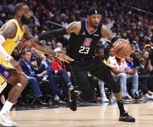 LOS ANGELES, CA - MARCH 03: Los Angeles Clippers Forward Robert Covington (23) drives to the basket during a NBA game between the Los Angeles Lakers and the Los Angeles Clippers on March 3, 2022 at Crypto.com Arena in Los Angeles, CA. (Photo by Brian Rothmuller/Icon Sportswire) (Icon Sportswire via AP Images)