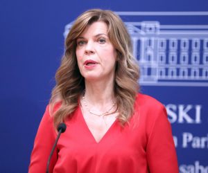 10.06.2022., Zagreb - Na konferencija za medije Kluba zastupnika SDP-a odrzanoj u Saboru o temi "Zakonska zabrana prodaje energetskih pica djeci i rezultati istrazivanja o njihovoj konzumaciji u Hrvatskoj" govorile su zastupnica Andreja Maric i zastupnica u Europskom parlamentu Biljana Borzan. Photo: Patrik Macek/PIXSELL