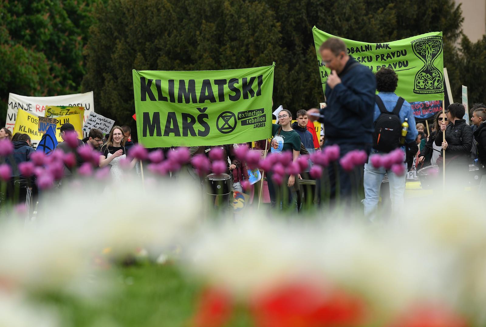 23.04.2022., Zagreb - Klimatski mars u povodu Dana planete Zemlje, inicijativa Extinction Rebellion Zagreb.  Photo: Marko Lukunic/PIXSELL