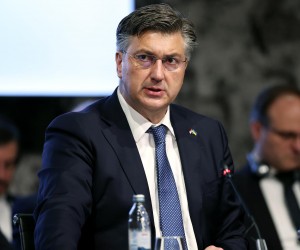 25.10.2022., Zagreb - Predsjednik Ukraine Volodimir Zelenski obratio se sudionicima Prvog parlamentarnog summita Međunarodne krimske platforme. Andrej Plenkovic Photo: Damir Sencar/HINA/POOL/PIXSELL