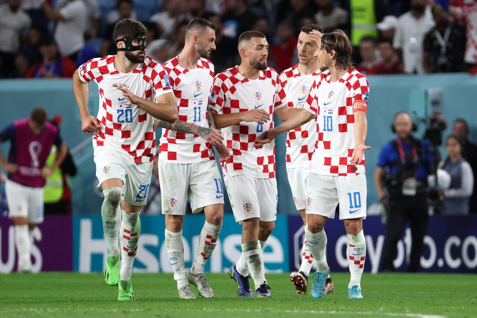 05.12.2022., stadion Al Janoub, Al Wakrah, Katar - FIFA Svjetsko prvenstvo, osmina finala, Japan - Hrvatska. Josko Gvardiol, Marcelo Brozovic, Mateo Kovacic, Luka Modric Photo: Igor Kralj/PIXSELL