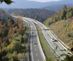 16.10.2022., Fuzine - Autocesta A6 Rijeka-Bosiljevo. Dionica na vijaduktu Bajer i izlazu Vrata. Photo: Goran Kovacic/PIXSELL