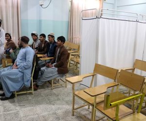 epa10375375 Students take classes next to empty seats reserved for female students at Mirwais Neeka Institute of Higher Education in Kandahar, Afghanistan, 21 December 2022. The ruling Taliban has banned women from attending university in Afghanistan, according to an order issued on 20 December 2022. After regaining power, the Taliban initially insisted that women's rights would not be hindered, before barring girls over the age of 12 from attending school earlier this year. The UN envoy to that country, Roza Otunbayeva, once again condemned the closure of secondary schools for girls, a move which she said would mean there would be no more female students eligible for university within two years.  EPA/STRINGER