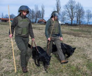 15.03.2018., Pozega - Bjanka Luic i Ivana Rebus sudjeluju u razminiranju minski sumljivog podrucja po cijeloj Hrvatskoj.  r"nPhoto: Davor Javorovic/PIXSELL