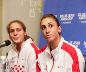 07.11.2022., Rijeka - U dvorani Zamet odrzana je konferencija za medije hrvatske zenske teniske reprezentacije uoci susreta Hrvatska i Njemacka u Billie Jean King kupu. Petra Martic   Photo: Goran Kovacic/PIXSELL