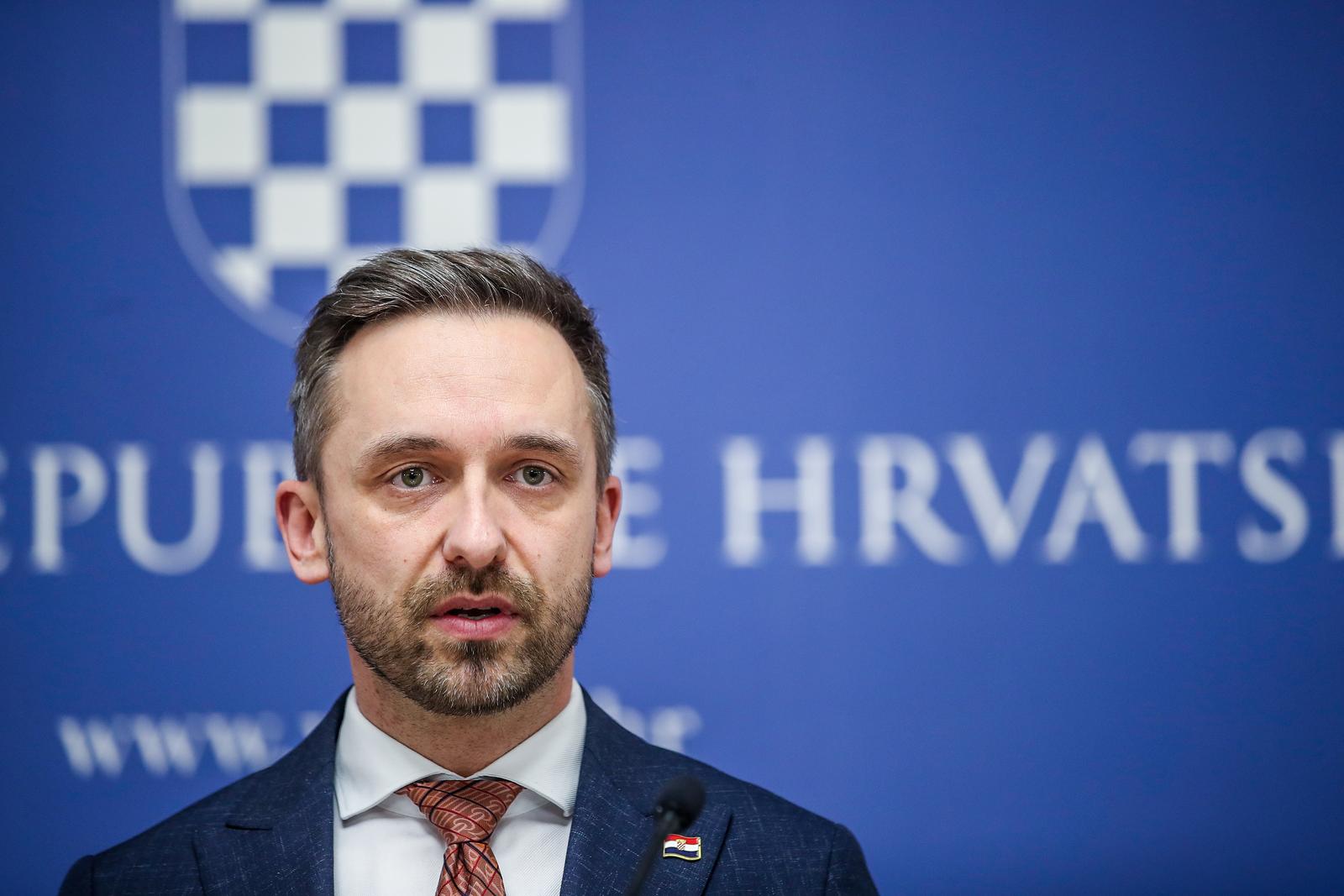 11.01.2023., Zagreb - Ministar rada, mirovinskoga sustava, obitelji i socijalne politike Marin Piletic dao je izjavu za medije. Photo: Slavko Midzor/PIXSELL