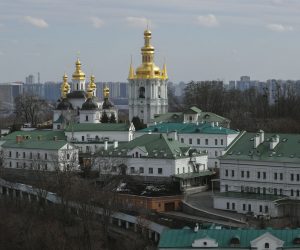 epa10521125 A view of the Kyiv-Pechersk Lavra monastery complex in Kyiv (Kiev), Ukraine, 13 March 2023, amid Russia's invasion. Ukraine's Ministry of Culture released a statement on 10 March 2023 saying that the National Reserve 'Kyiv-Pechersk Lavra' sent a warning to the Kyiv-Pechersk Lavra monastery of the Ukrainian Orthodox Church (Moscow Patriarchate) about the termination of a July 2013 agreement on the free use of religious buildings and other property that is owned by the state by a religious organization, adding that the Ukrainian Orthodox Church must vacate the state-owned premises it leases on monastery grounds by 29 March. The announcement follows a December 2022 presidential decree on the ban of activities by religious organizations associated with Russia in Ukraine. Russian troops entered Ukrainian territory on 24 February 2022, starting a conflict that has provoked destruction and a humanitarian crisis.  EPA/SERGEY DOLZHENKO