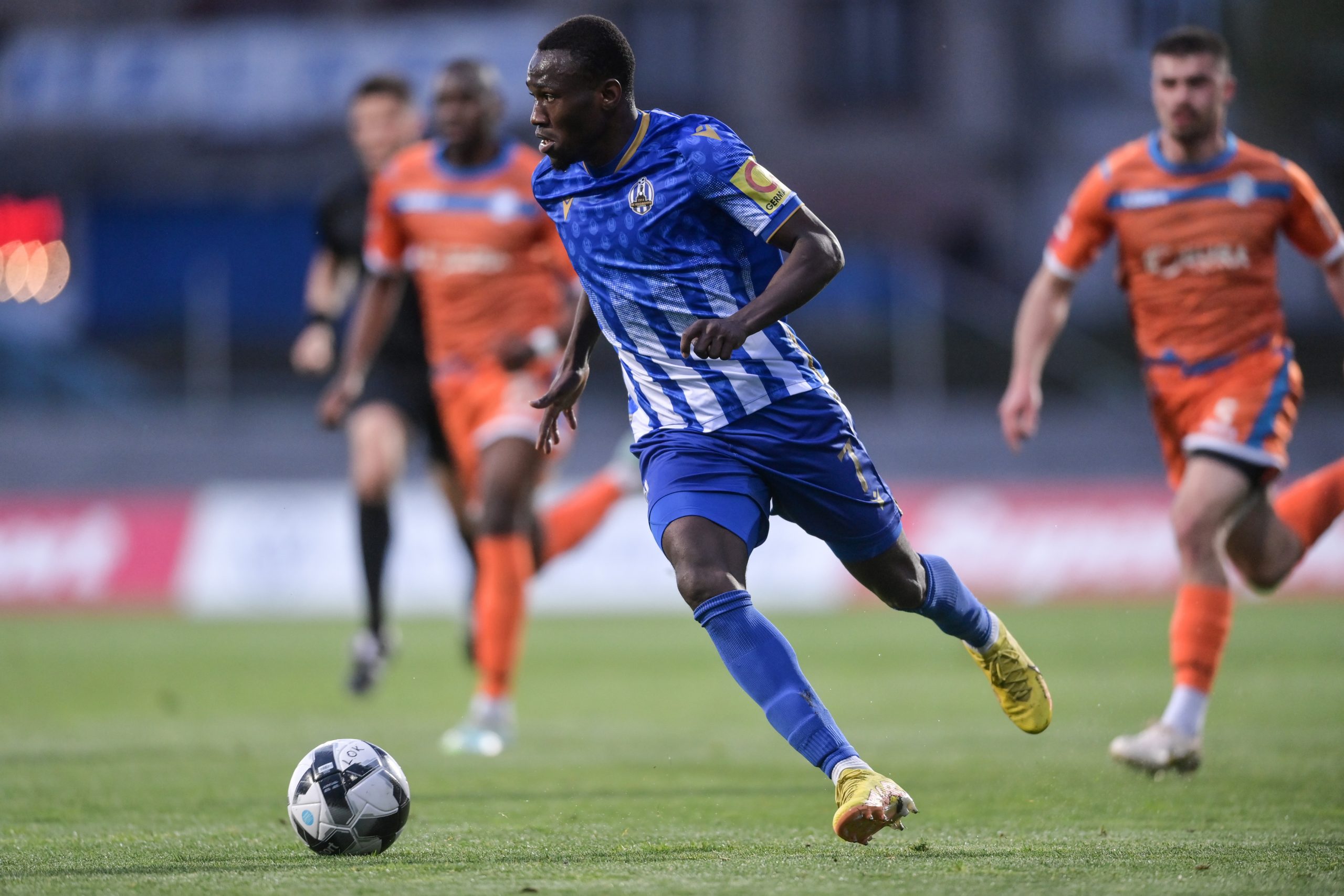 02.04.2023., Zagreb - SuperSport hrvatska nogometna liga, 27. kolo, NK Lokomotiva - NK Varazdin. Ibrahim Aliyu

 Photo: Igor Soban/PIXSELL