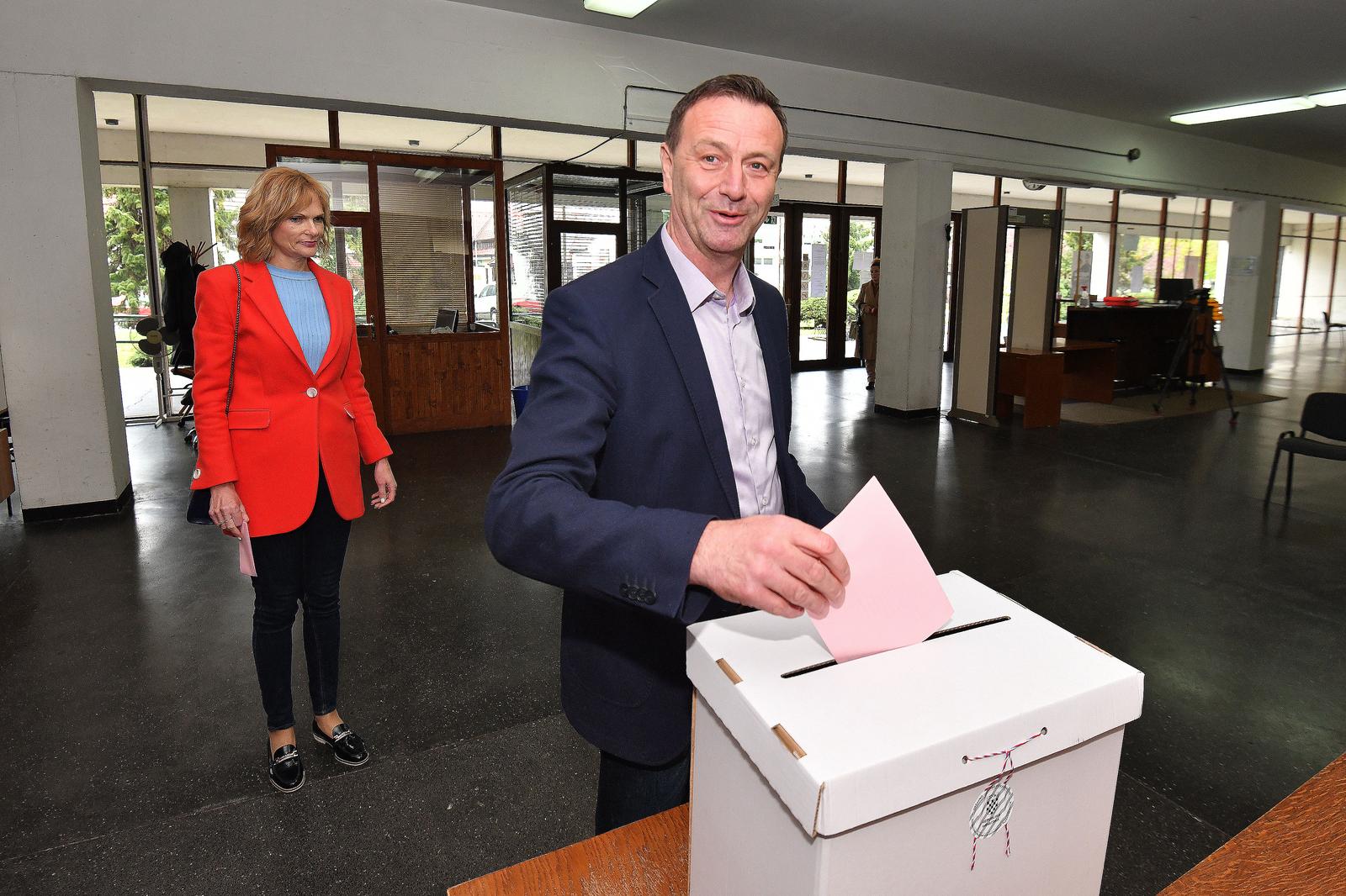 16.04.2023., Varazdin- Gradonacelnik Neven Bosilj izasao na prijevremene izbore za izbor clanova Gradskog vijeca Grada Varazdina. Photo: Vjeran Zganec Rogulja/PIXSELL