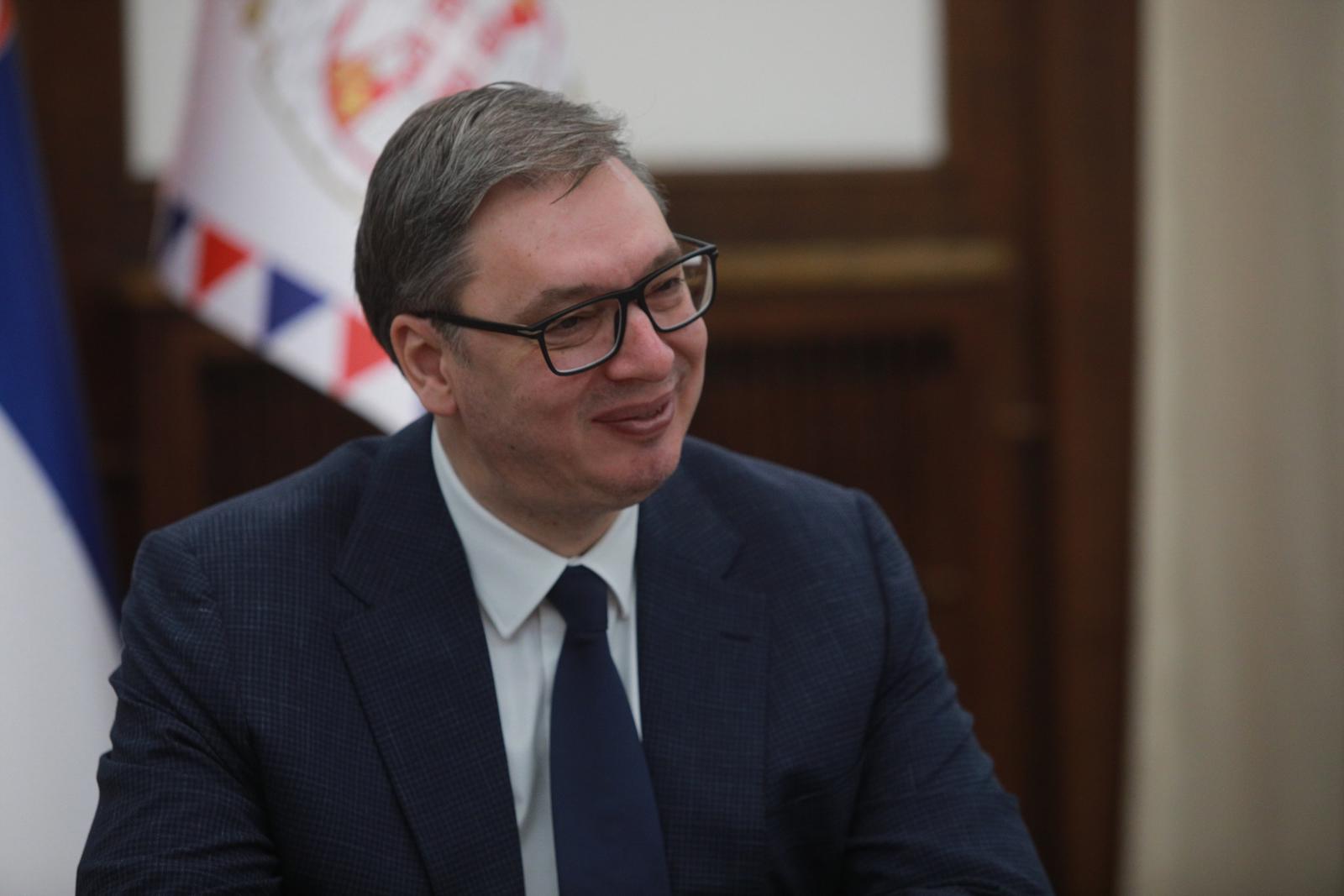 10, May, 2023, Belgrade - A meeting between the President of Serbia, Aleksandar Vucic, and the Director of the American Agency for International Development (USAID), Samantha Power, was held in the Presidency of Serbia. Aleksandar Vucic. Photo: Milos Tesic/ATAImages

10, maj, 2023, Beograd - U Predsednistvu Srbije odrzan je sastanak predsednika Srbije Aleksandra Vucica i direktorke Americke agencije za medjunarodni razvoj (USAID) Samanta Pauer. Photo: Milos Tesic/ATAImages Photo: Milos Tesic/ATAImages/PIXSELL