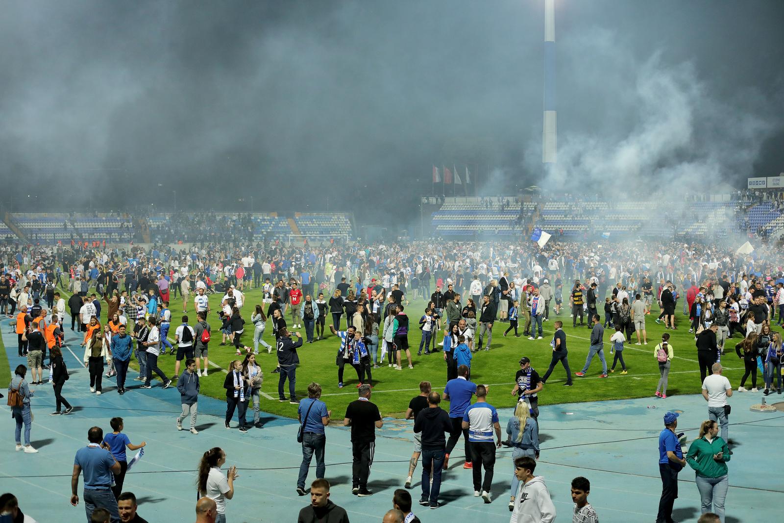 27.05.2023., Osijek - Stadion Gradski vrt, 36. kolo SupreSport HNL NK Osijek - HNK Rijeka. Osijek se oprasta od Gradskog vrta i od slijedece sezone igrat ce na novom stadionu na Pampasu.  Photo: Dubravka Petric/PIXSELL