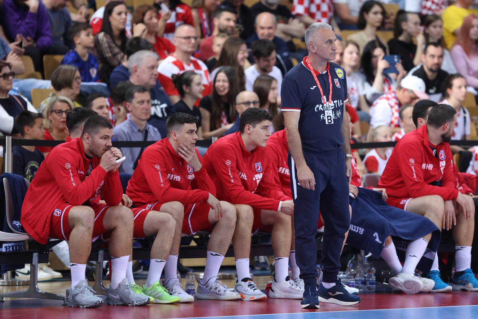 30.04.2023, Rijeka - Utakmica 6. kola skupine 5 kvalifikacija za EP rukometasa Hrvatska - Belgija. Izbornik Goran Perkovac. Photo: Nel Pavletic/PIXSELL