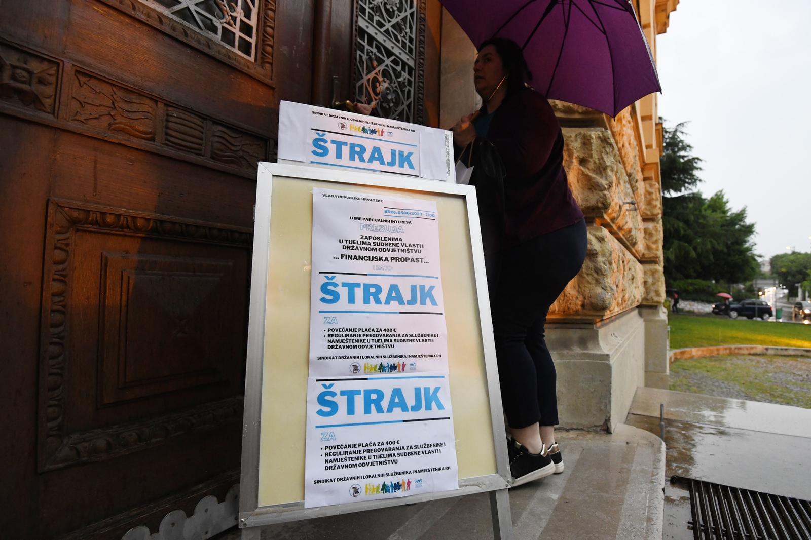 05.06.2023., Sibenik - Zapoceo strajk u tijelima sudbene vlasti i Drzavnom odvjetnistvu. Photo: Hrvoje Jelavic/PIXSELL