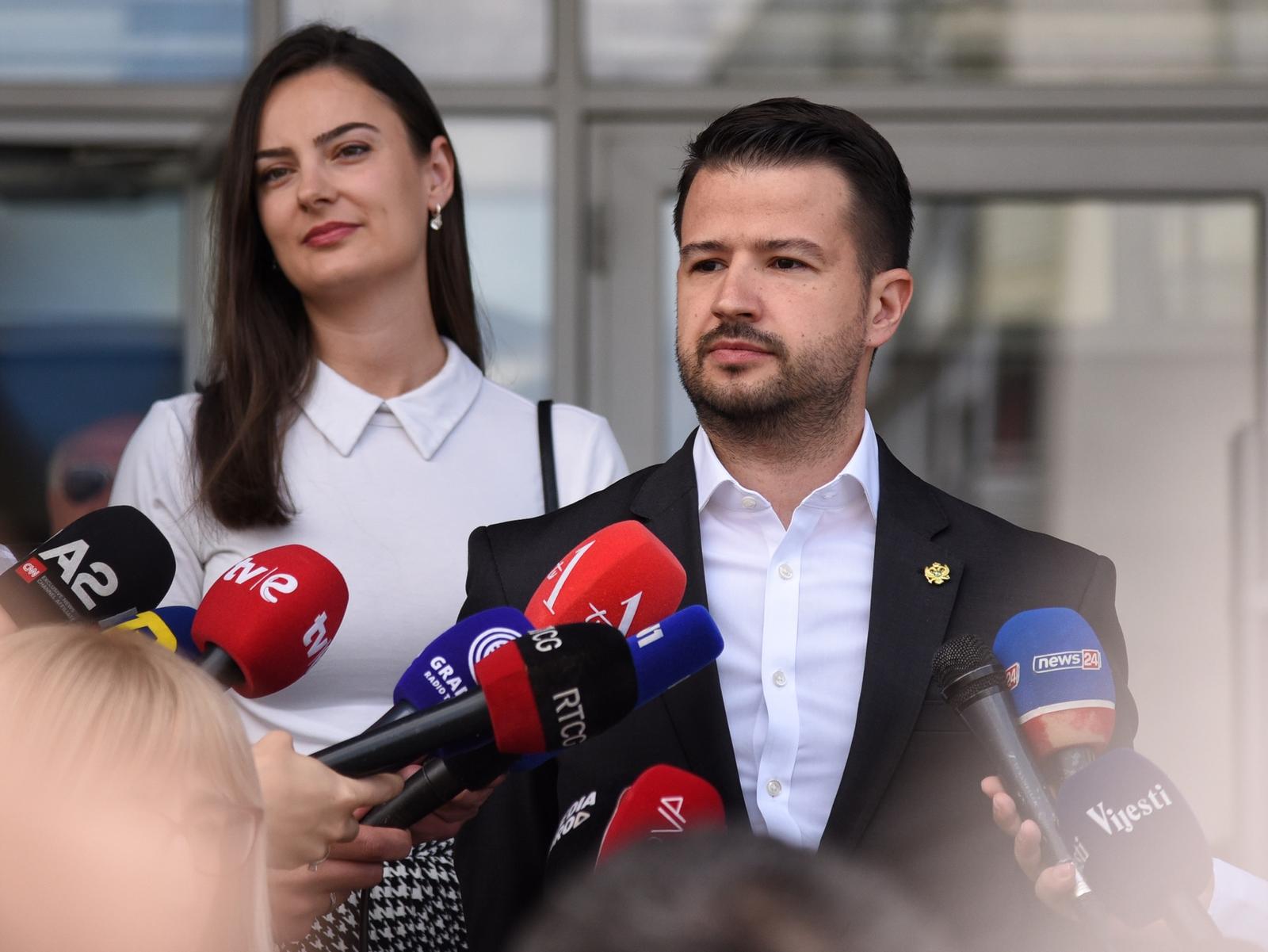 11, June, 2023, Podgorica - The President of Montenegro, Jakov Milatovic, used his civic duty and voted in the University Center in the parliamentary elections accompanied by his wife Milena. Milena Milatovic, Jakov Milatovic. Photo: R.R./ATAImages

11, jun, 2023, Podgorica - Predsednik Crne Gore Jakov Milatovic iskoristio je svoju gradjansku duznost i glasao je u Univerzitetskom centru na parlamentarnim izborima u pratnji supruge Milene. Photo: R.R./ATAImages Photo: R.R./ATAImages/PIXSELL