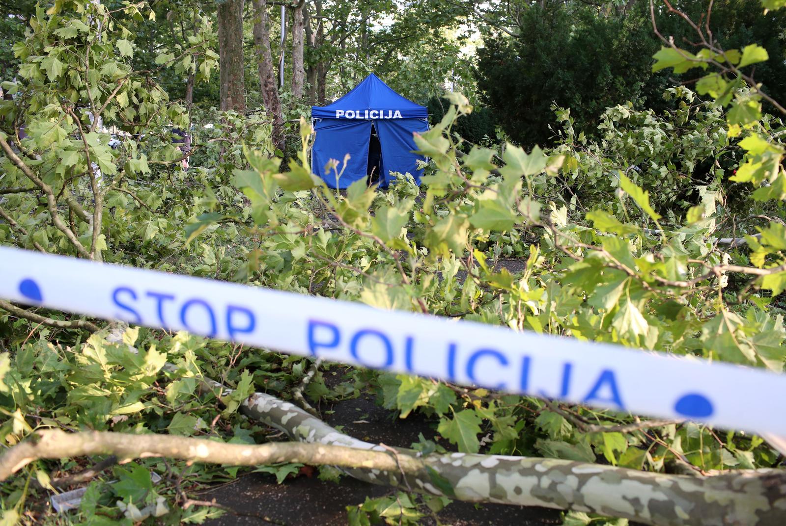 19.07.2023., Zagreb -  Ulica sv. Mateja, Novi Zagreb. U jakom nevremenu koje je pogodilo grad jedna osoba smrtno je stradala Photo: Jurica Galoic/PIXSELL