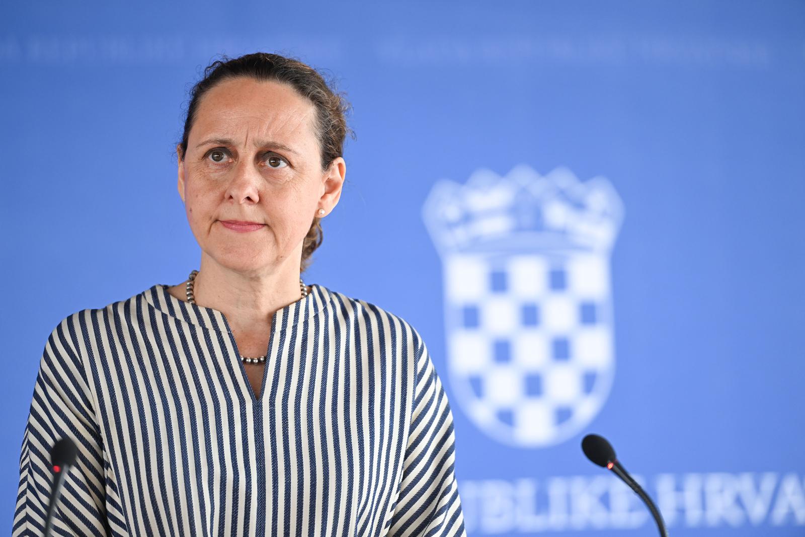 20.7.2023., Zagreb - U NSK je odrzana redovna sjednica vlade. Nakon sjednice Nina Obuljen Korzinek dala je izjave za medije. Photo: Davorin Visnjic/PIXSELL